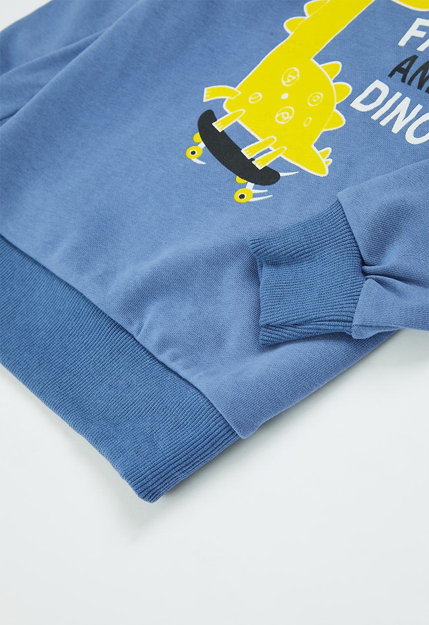 Pop Candy - Dino sweatshirt & jogger set - blue & black