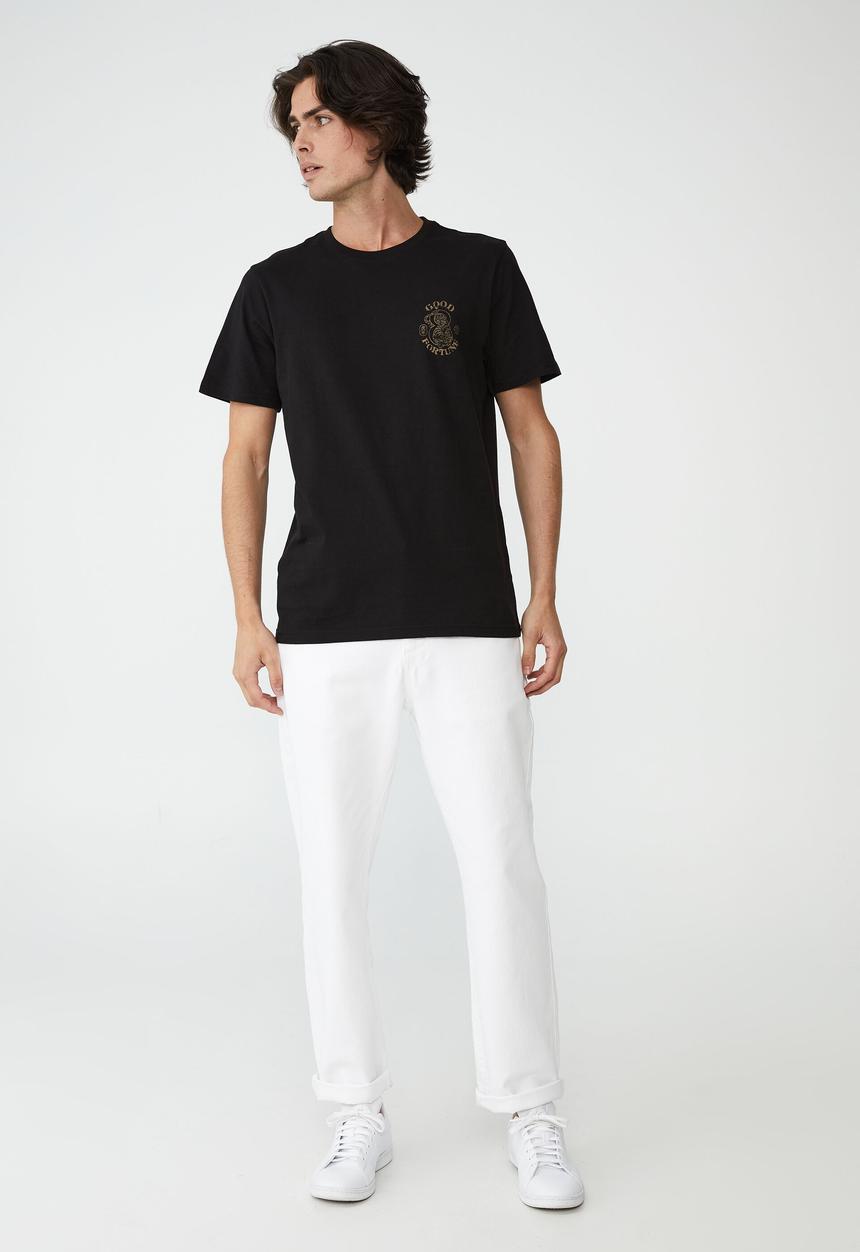 Cotton On - Tbar cny t-shirt - black/lucky tiger