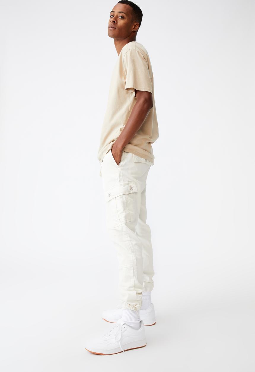 Cotton On - Military cargo pant - washed bone