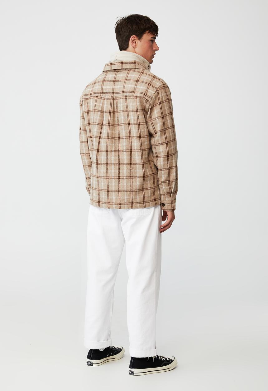 Cotton On - Heavy overshirt - latte check