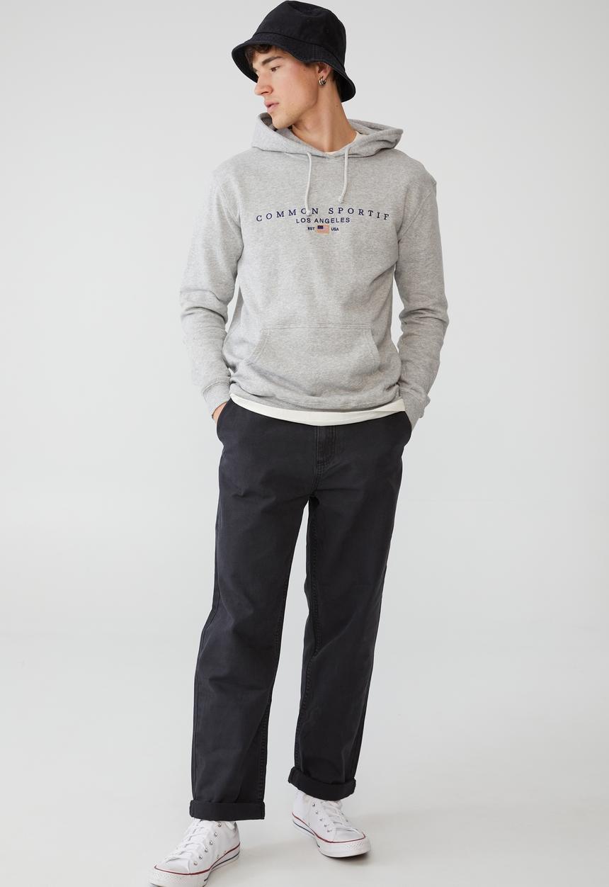 Cotton On - Graphic fleece pullover - light grey marle