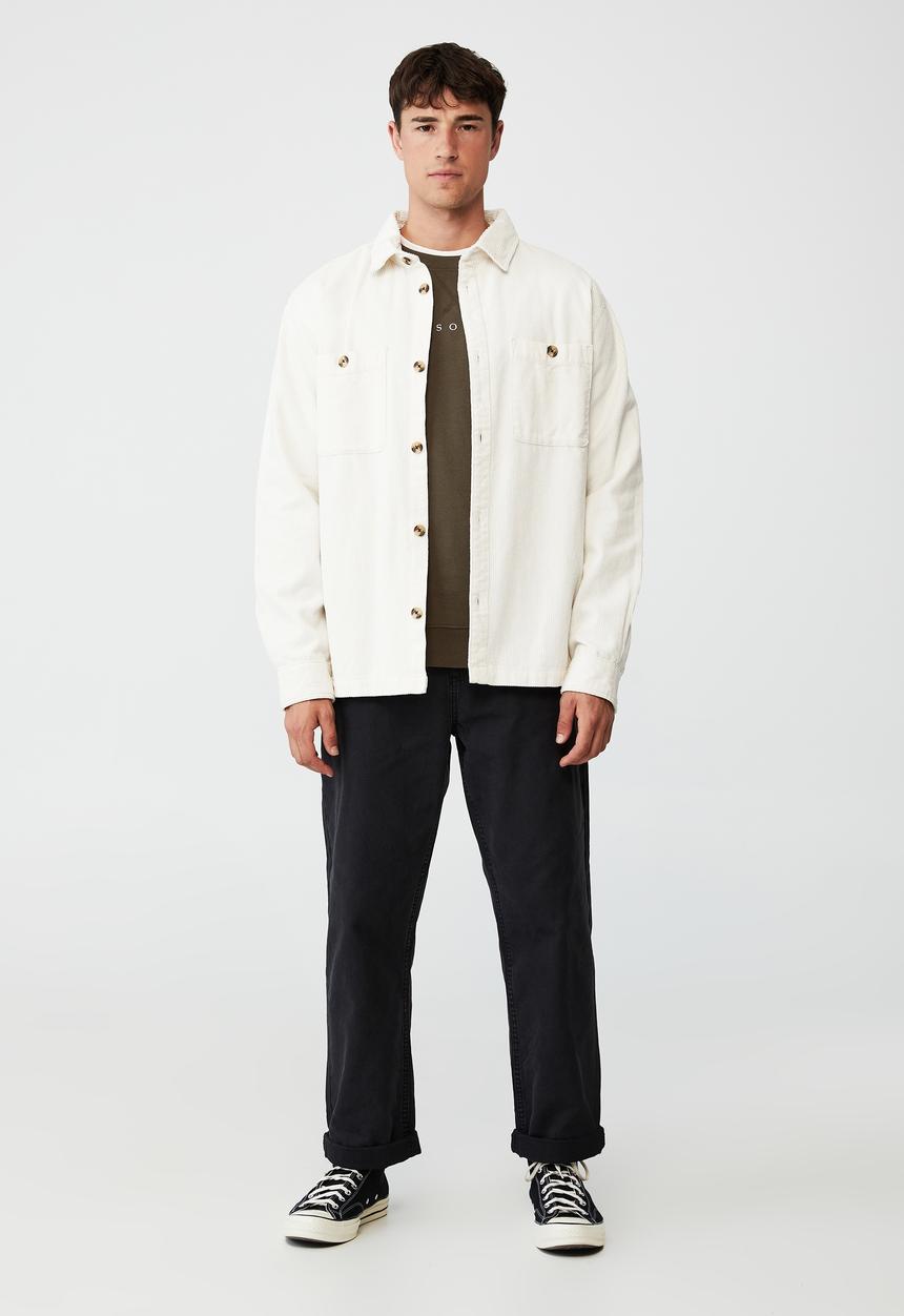 Cotton On - Graphic crew fleece - military