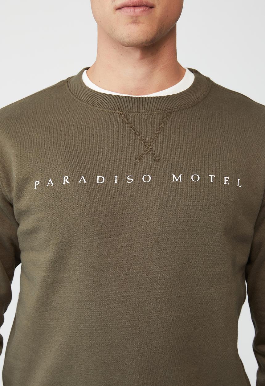 Cotton On - Graphic crew fleece - military
