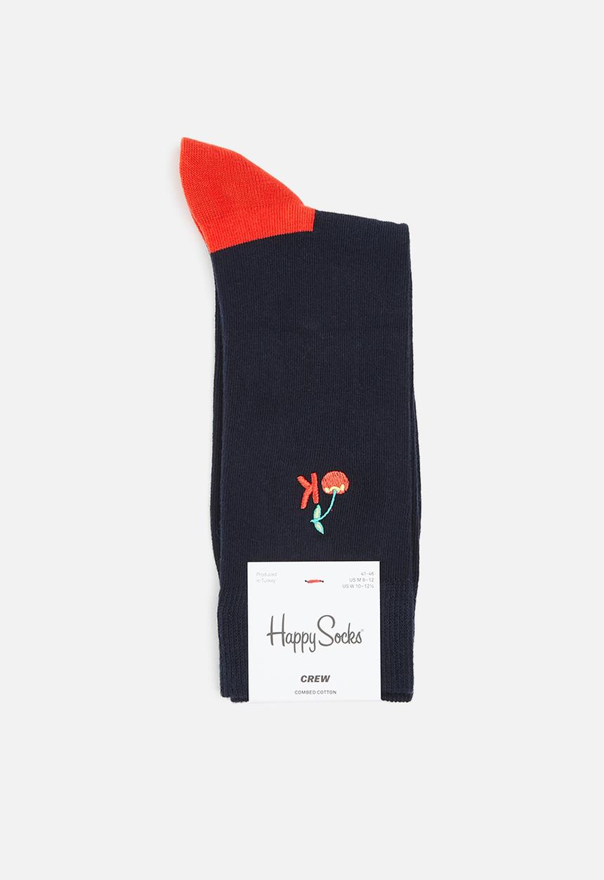 Happy Socks - Embroidery its ok sock - navy 