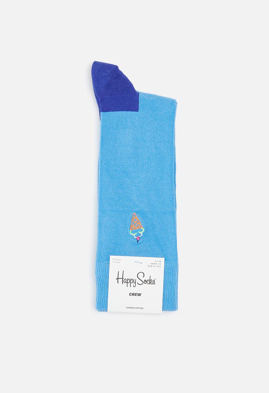 Happy Socks - Embroidery ice cream sock - turquoise 