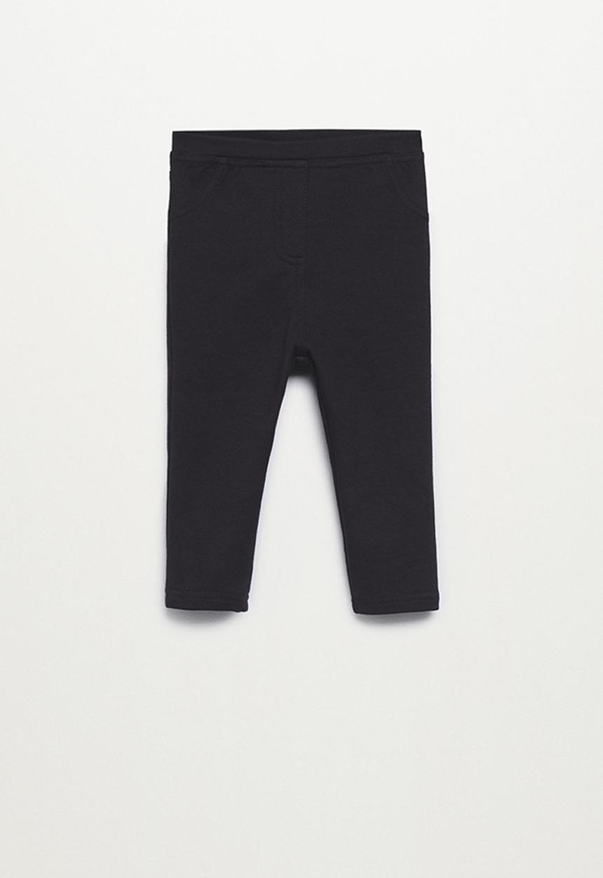 MANGO - Leggings terry - black