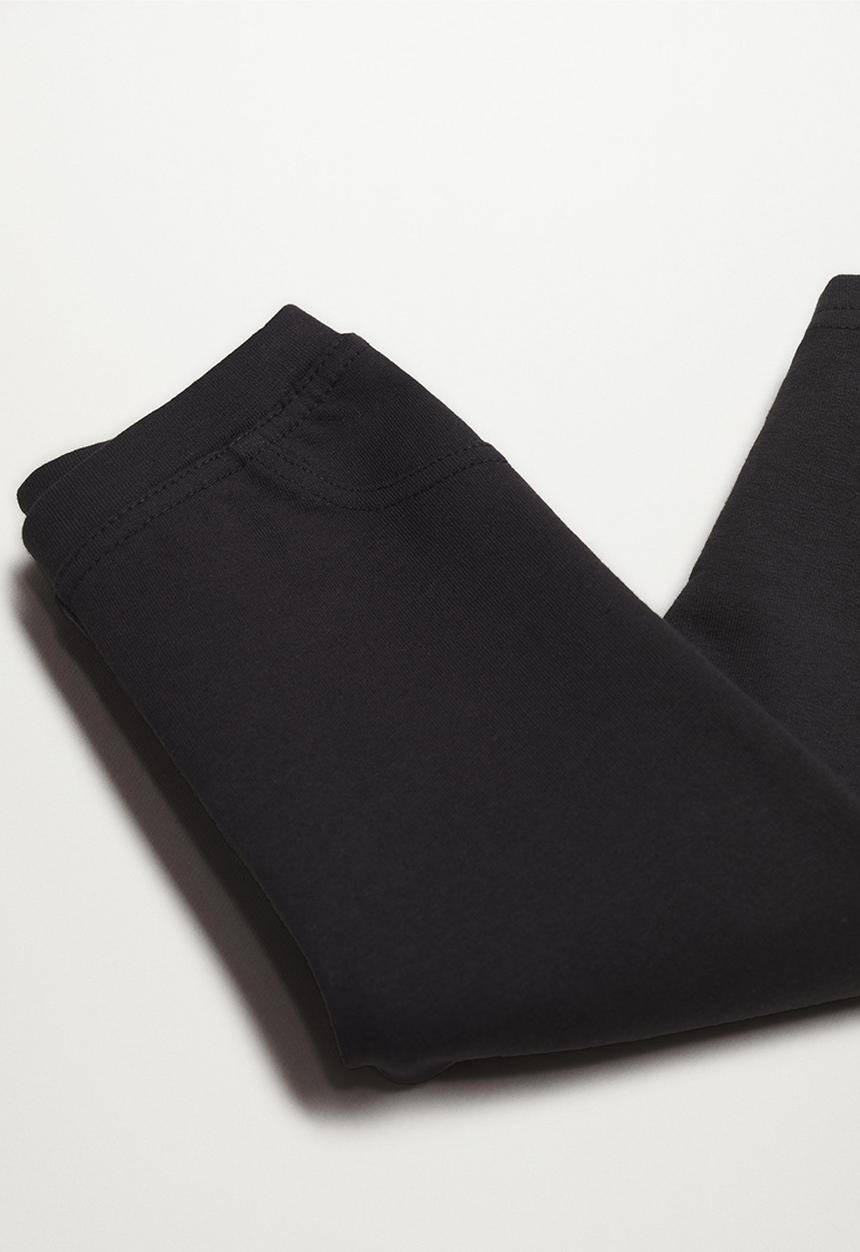 MANGO - Leggings terry - black