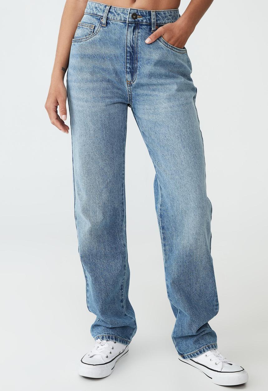 Cotton On - Long straight jean - bruny blue