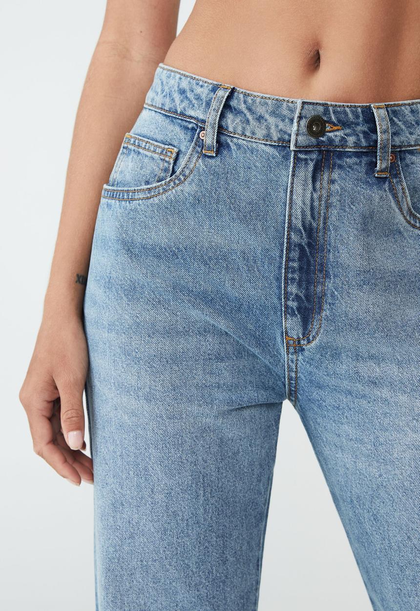 Cotton On - Long straight jean - bruny blue