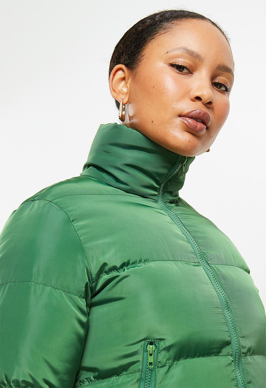 dailyfriday - Crop puffer - green