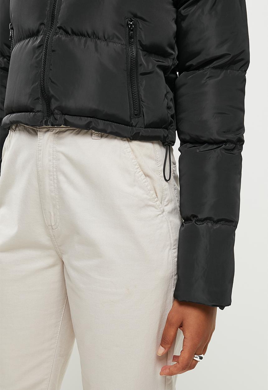 dailyfriday - Crop puffer - black