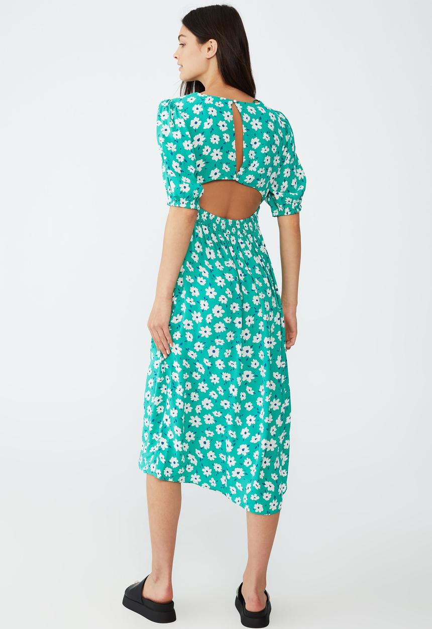 Cotton On - Bella midi dress - tilly daisy vibrant green