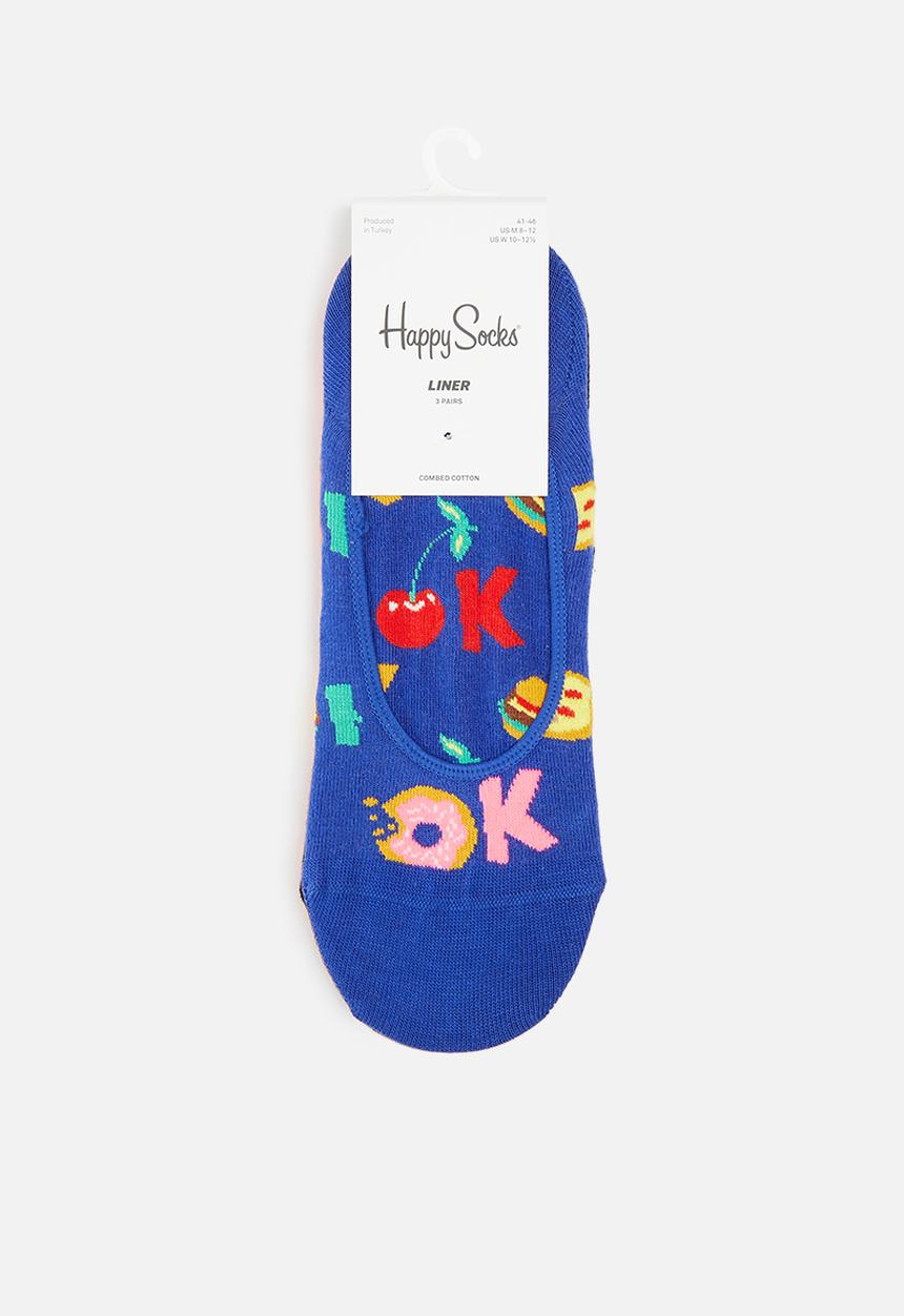 Happy Socks - 3-pack its ok liner socks - multi 