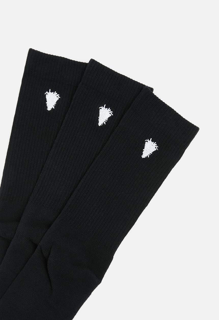 Crooks & Castle - Medusa silhouette crew socks - black