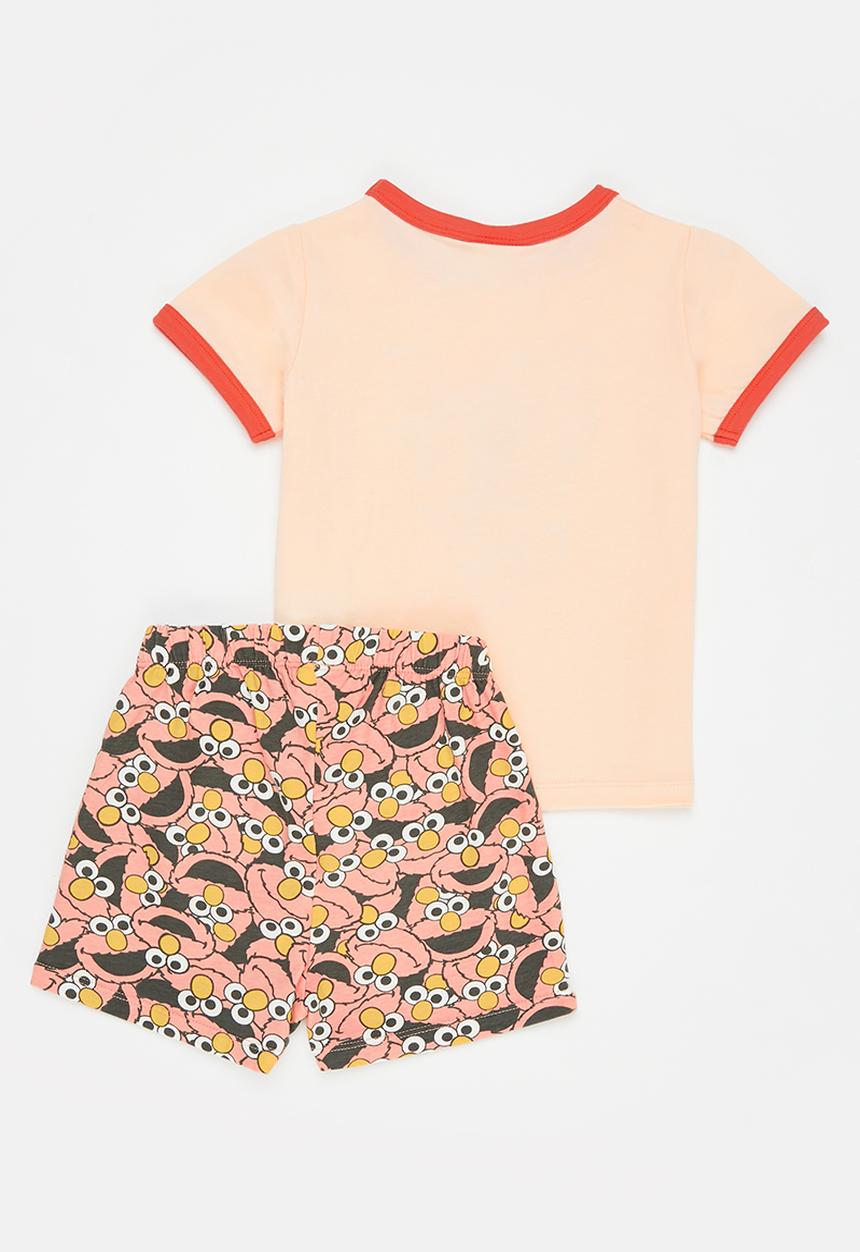 Cotton On - Ruby short sleeve pyjama set license - peach
