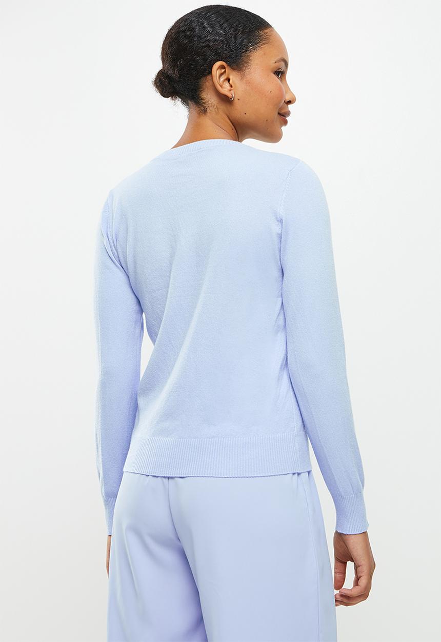 dailyfriday - Slim fit crew neck knit - light blue