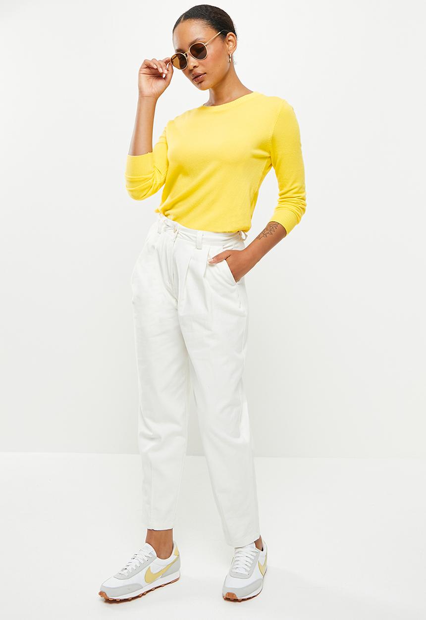 dailyfriday - Slim fit crew neck knit - yellow