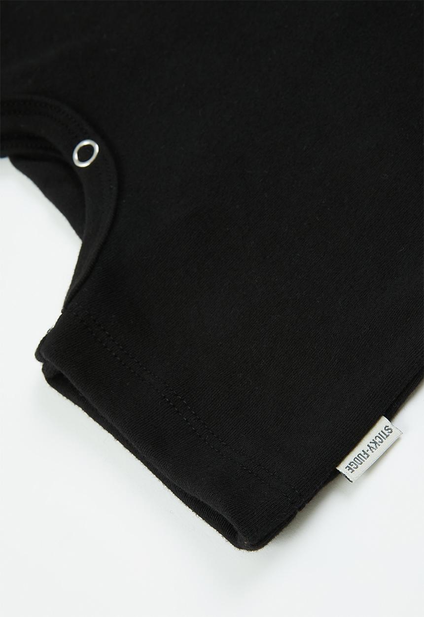 Sticky Fudge - Babygrow with stripe - black