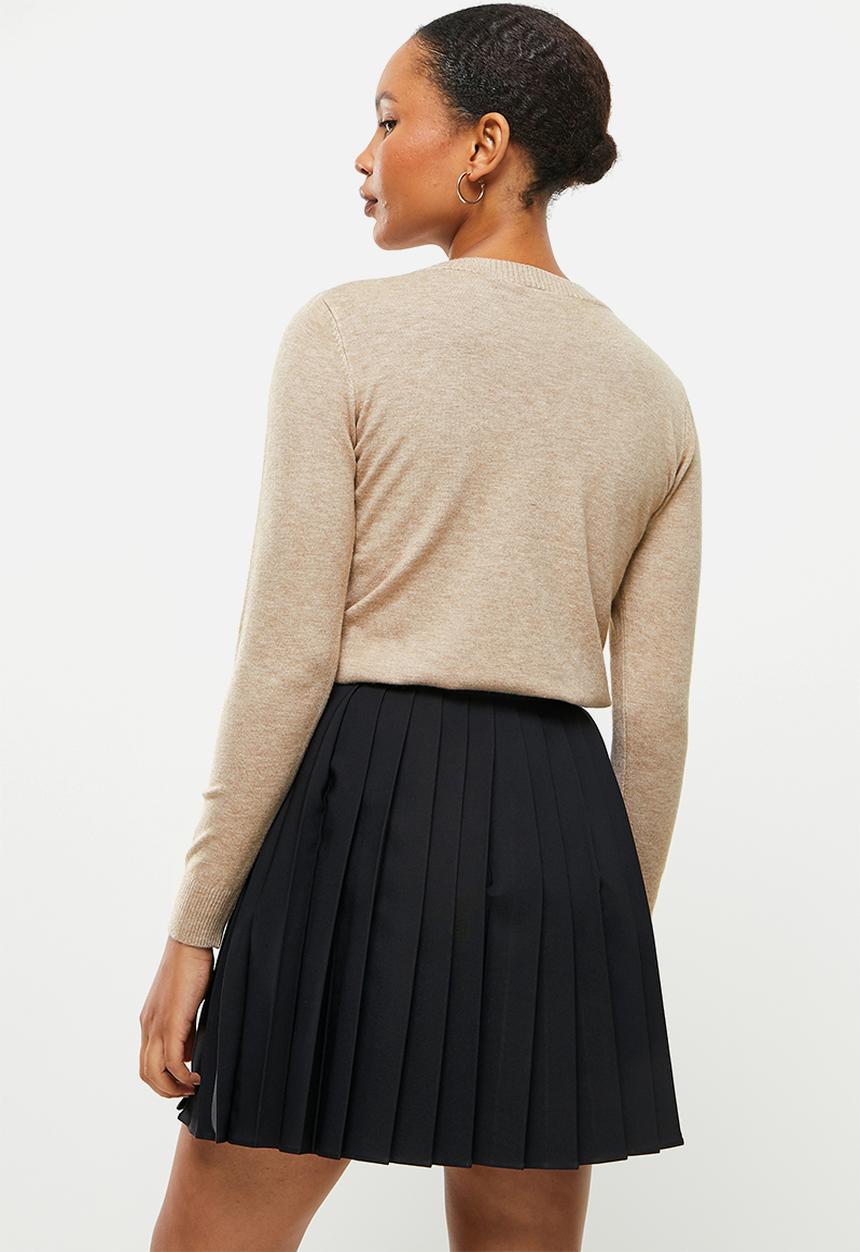 dailyfriday - Slim fit crew neck knit - stone