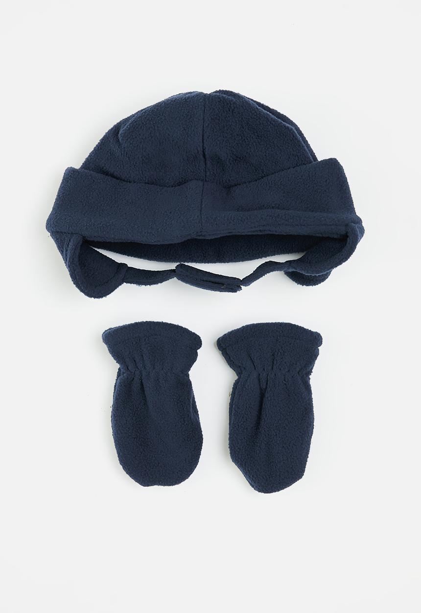 Nike - Nan swoosh baby fleece cap set - obsidian 