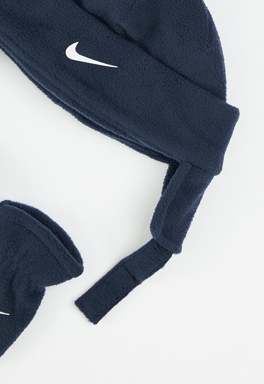 Nike - Nan swoosh baby fleece cap set - obsidian 