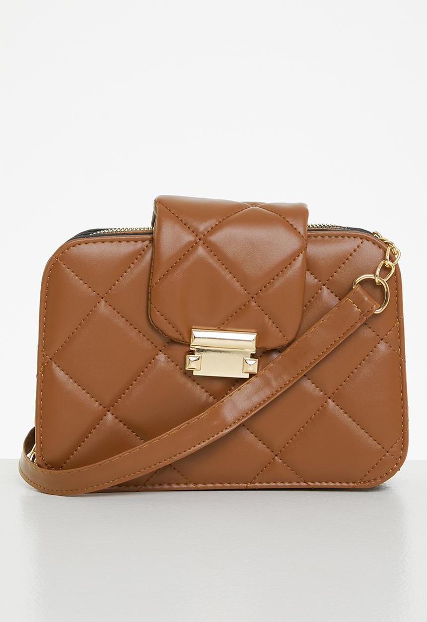 Trendyol - Diamond crossbody bag - tobacco