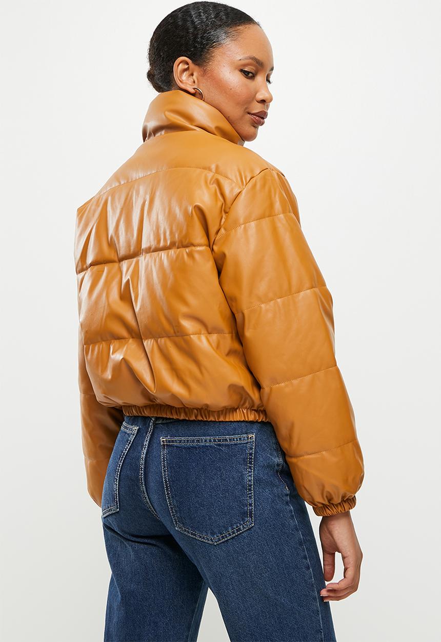 dailyfriday - Pu puffer jacket - tan