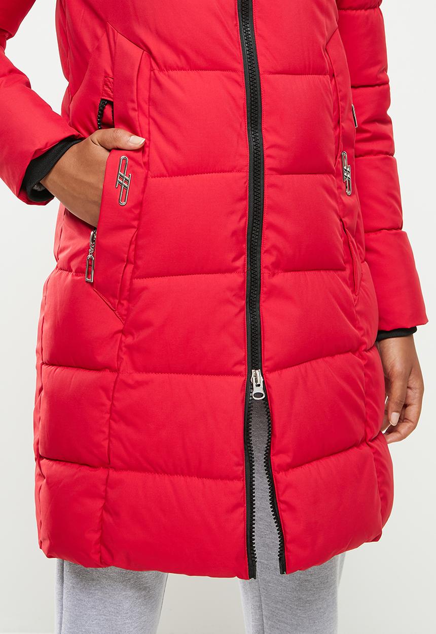 dailyfriday - Longer length puffer - red