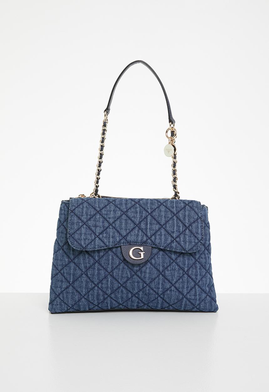 GUESS - Gillian high society satchel - denim