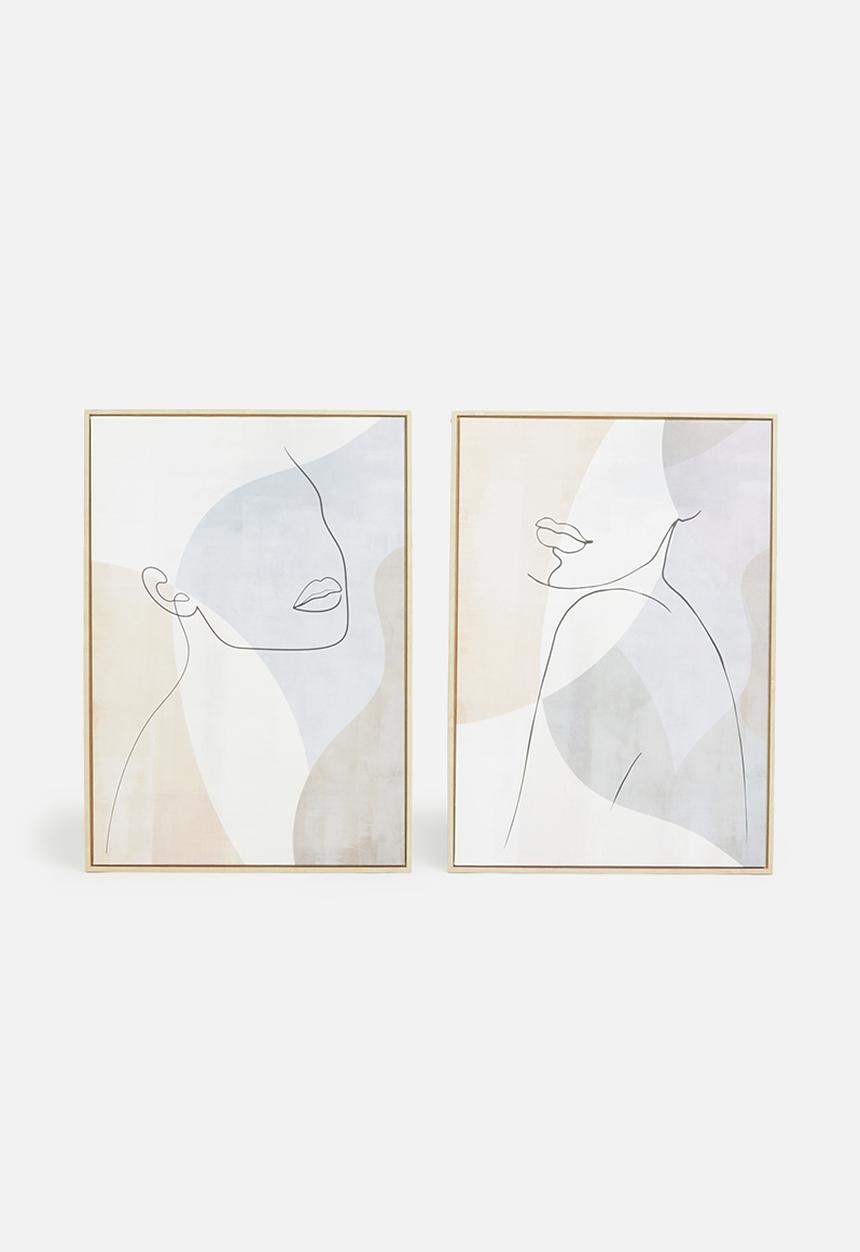 Sixth Floor - Minimalist single line art - set of 2