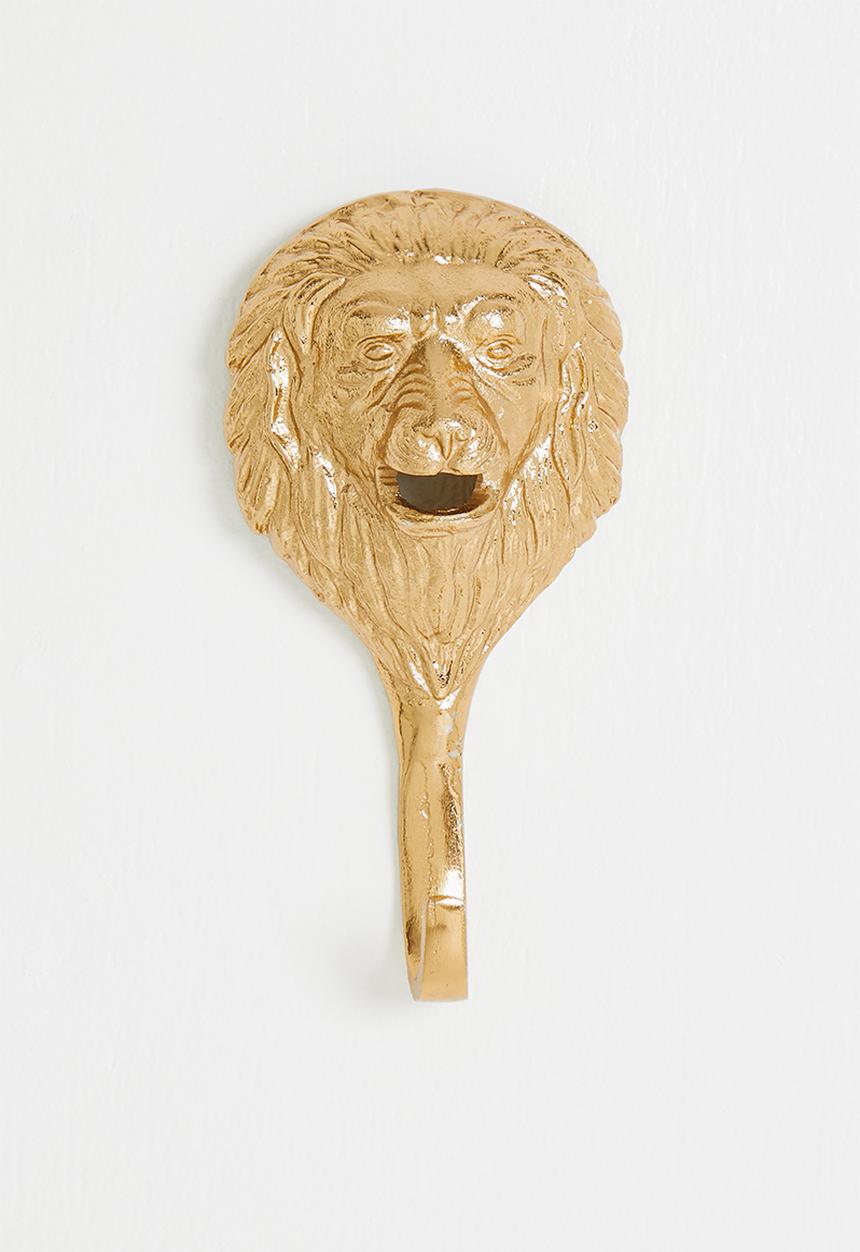H&S - Lion Animal Hook - Gold