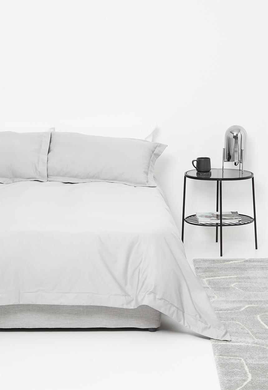 Sheraton Textiles - 400TC Egyptian Cotton straight stitch duvet cover set - grey 
