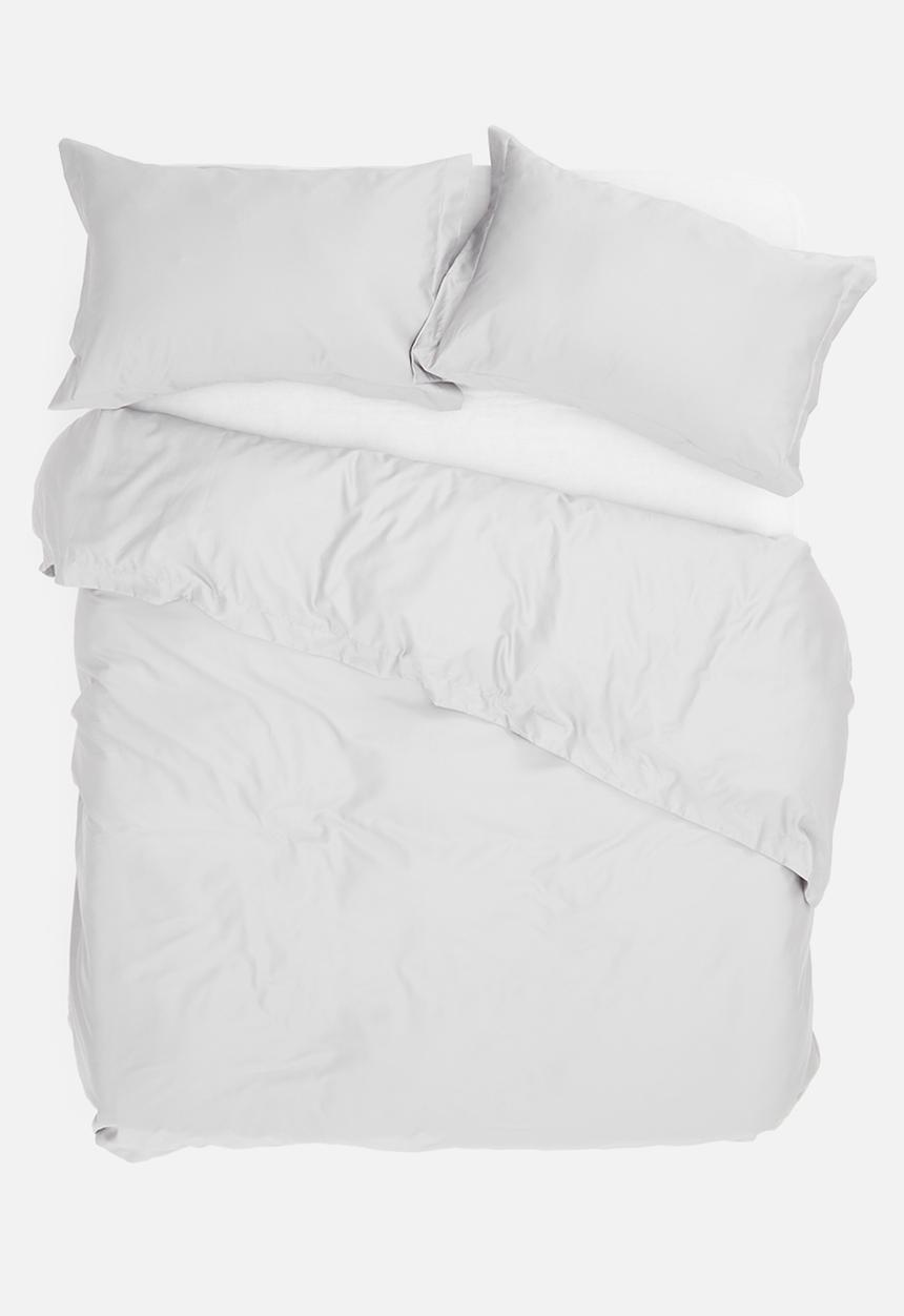 Sheraton Textiles - 400TC Egyptian Cotton straight stitch duvet cover set - grey 