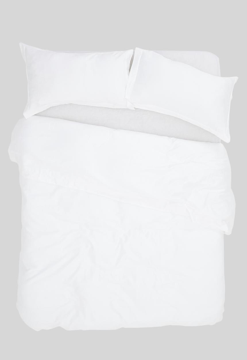 Sheraton Textiles - 400TC Egyptian Cotton straight stitch duvet cover set - white