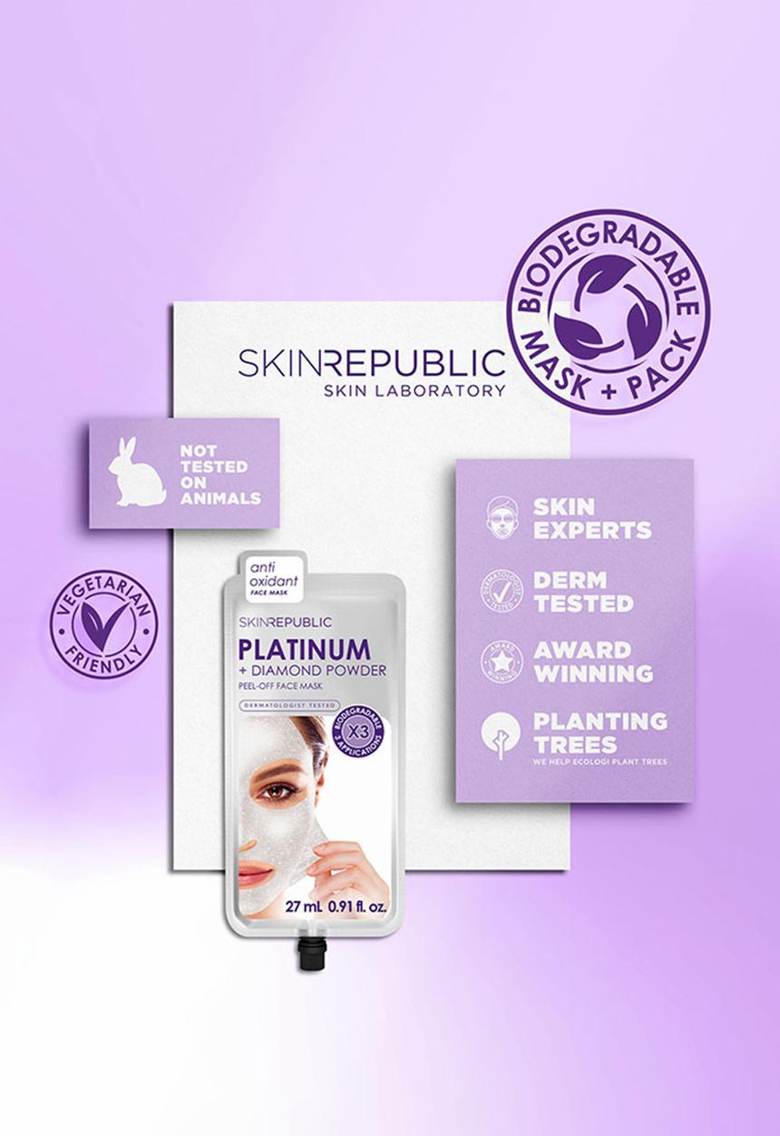 Skin Republic - Platinum Peel-Off Face Mask (3 Masks)