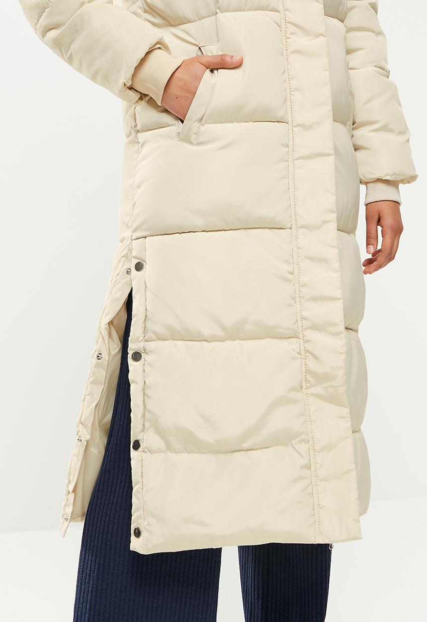 dailyfriday - Midi length puffer - off white