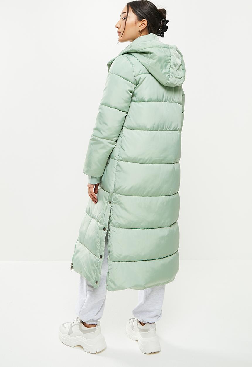 dailyfriday - Midi length puffer - light green