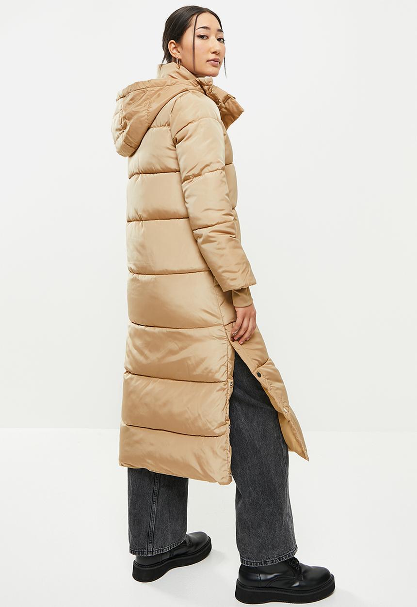 dailyfriday - Midi length puffer - light brown