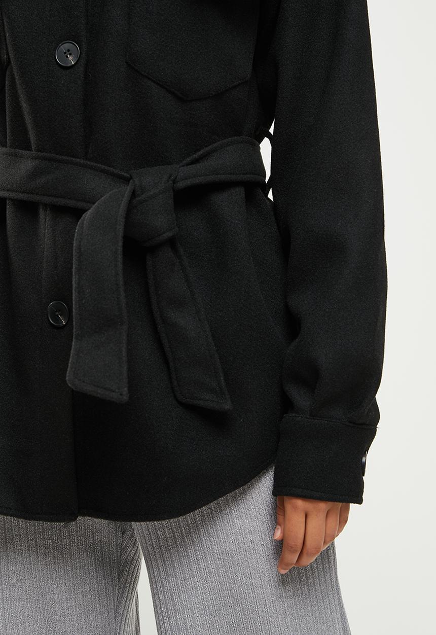 dailyfriday - Belted shacket - black