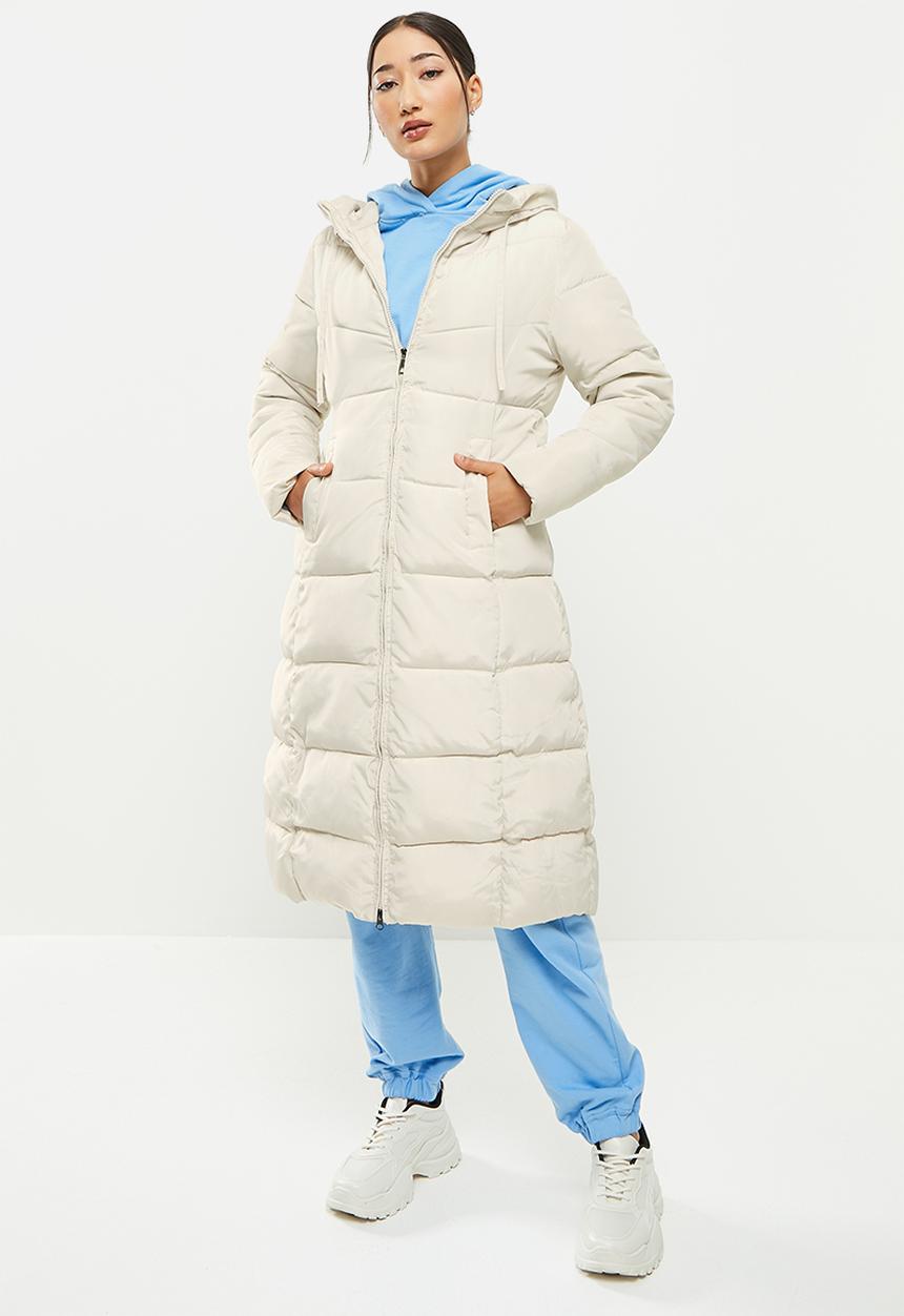 dailyfriday - Faux fur hooded puffer - off white