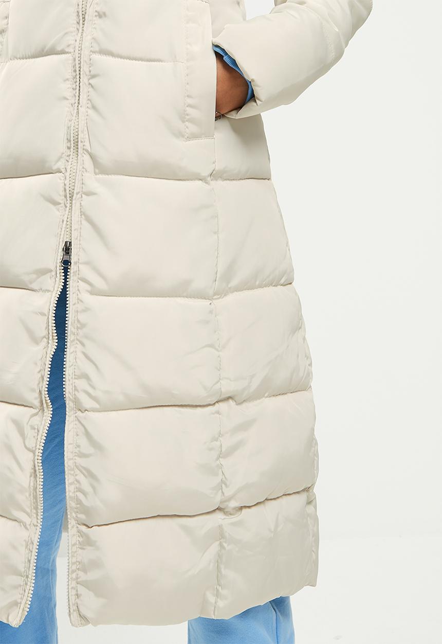 dailyfriday - Faux fur hooded puffer - off white