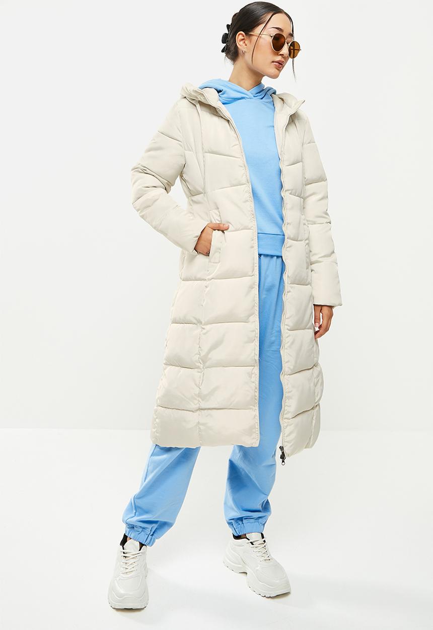 dailyfriday - Faux fur hooded puffer - off white