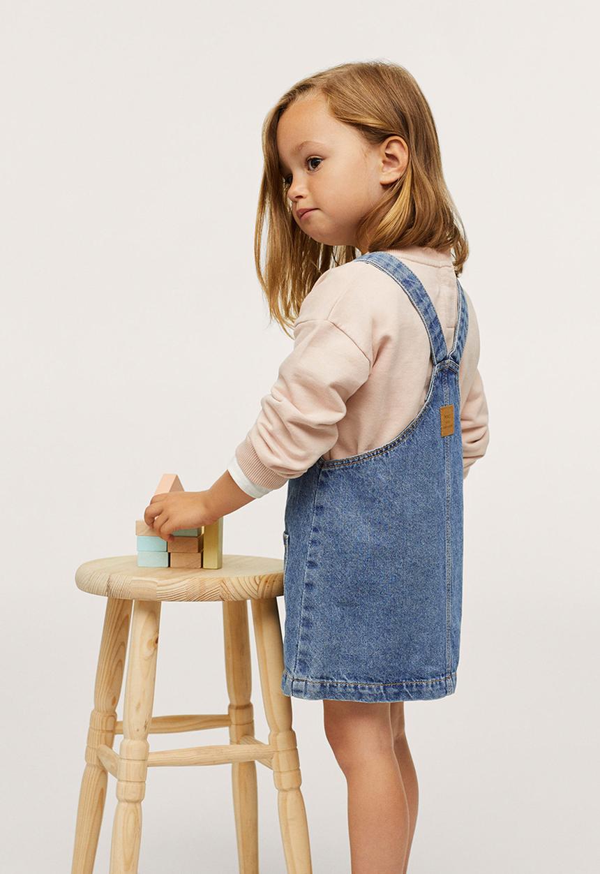 MANGO - Dungaree dress elva - blue