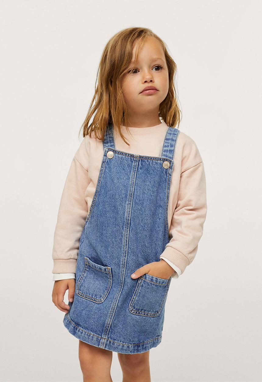 MANGO - Dungaree dress elva - blue