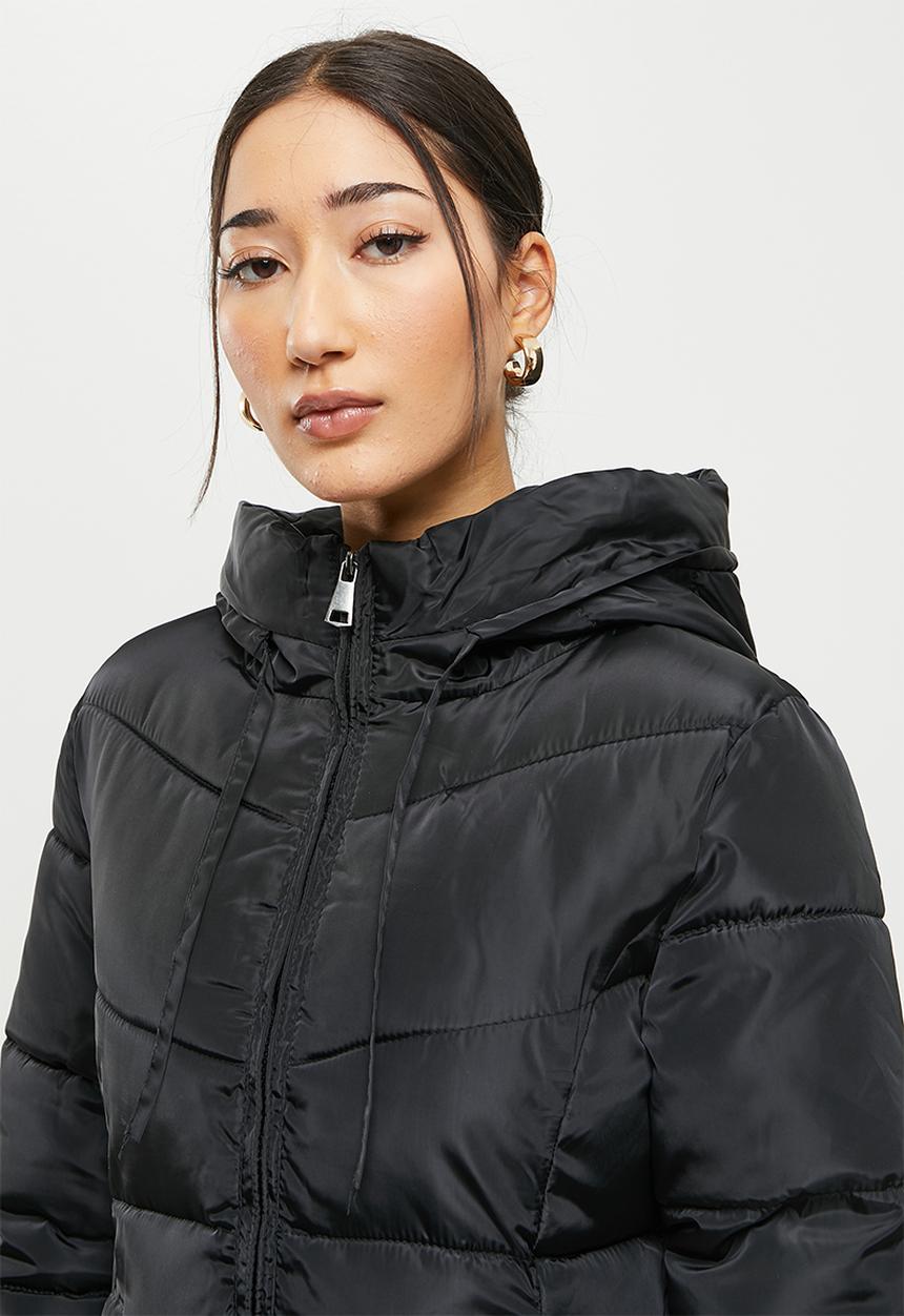 dailyfriday - Hooded puffer - black