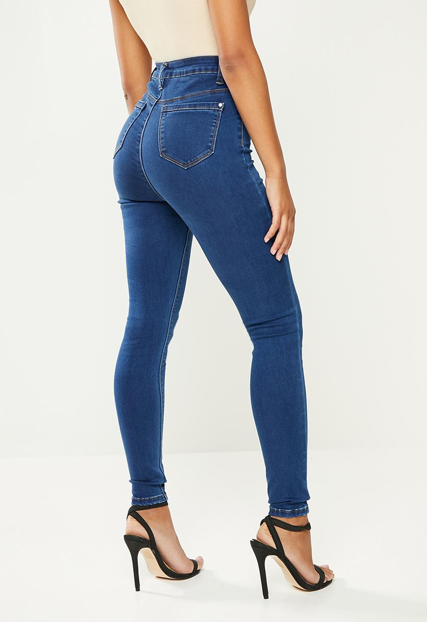 Missguided - Petite recycled vice skinny jeans - blue
