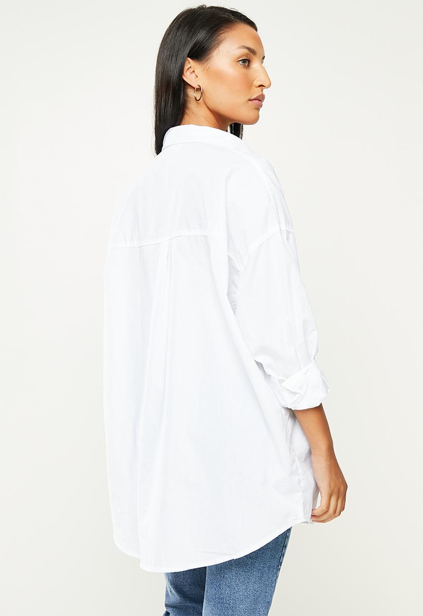 Cotton On - Petite dad shirt - white