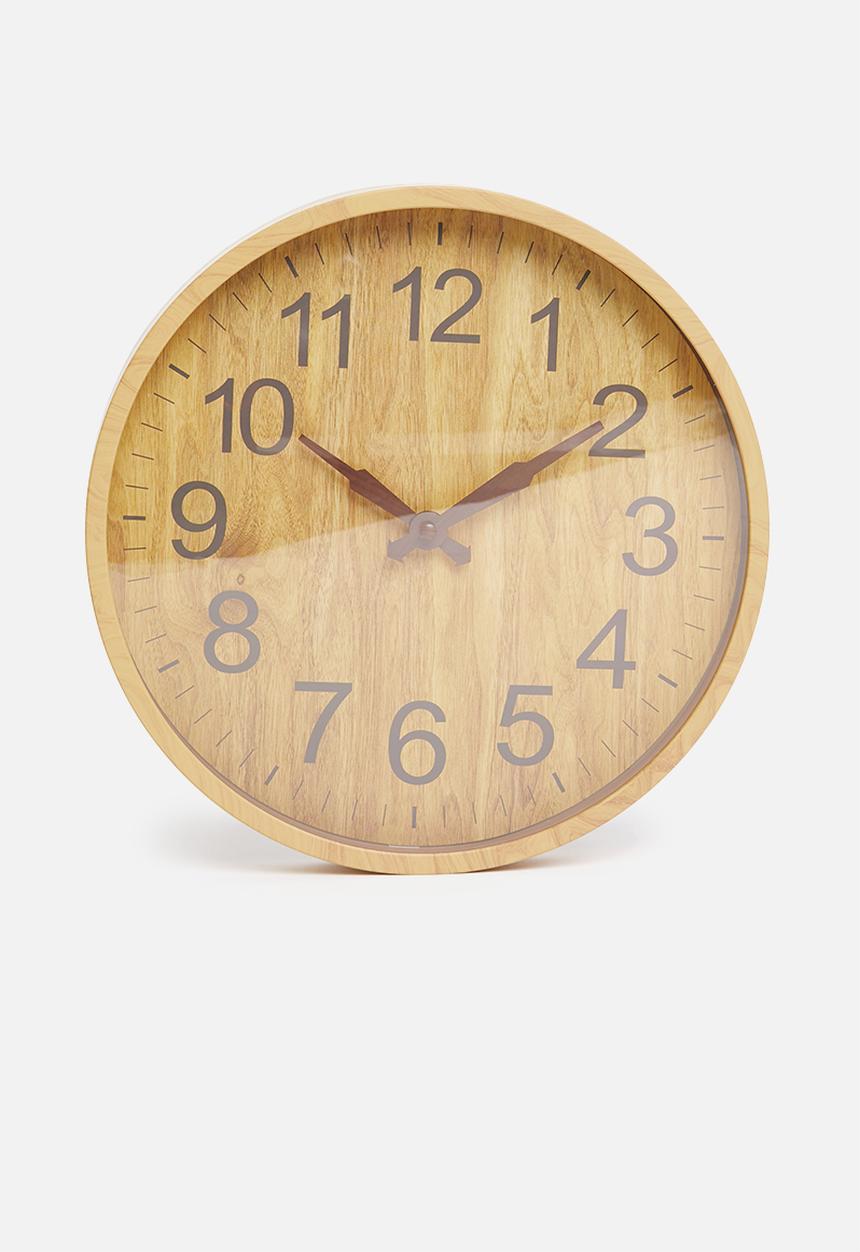 H&S - Wood look wall clock - light wood