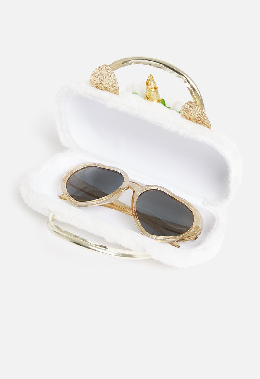 Character Group - Unicorn sunnies and case set - white & gold