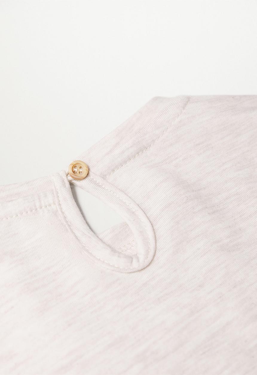 MANGO - T-shirt corazon - beige